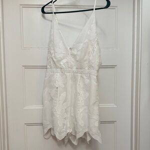 Promesa White Floral Jumpsuit